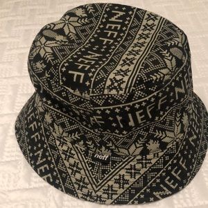 Neff Fishing Style snowflake pattern Bucket Hat Cap